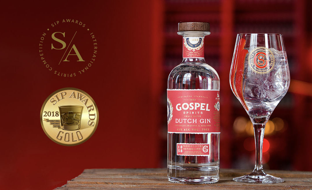 Gospel Spirits Dutch Gin wint goud tijdens SIP Awards 2018